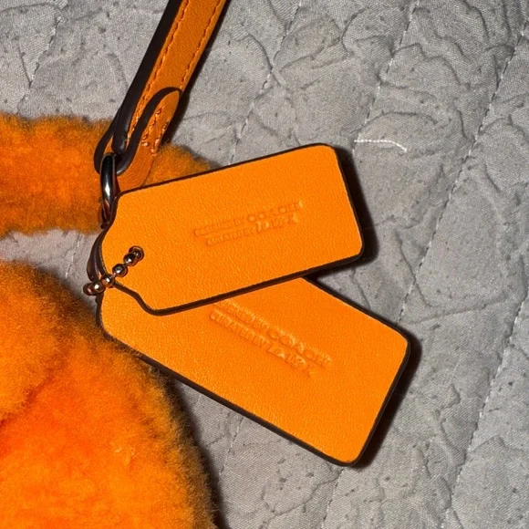 Coach “Mini Tabby” Orange Fuzzy Crossbody Bag - flash sale - Picture 2 of 7